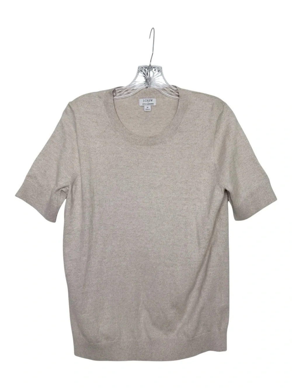 J. Crew Short Sleeve Crewneck Tee sweater in Light Taupe